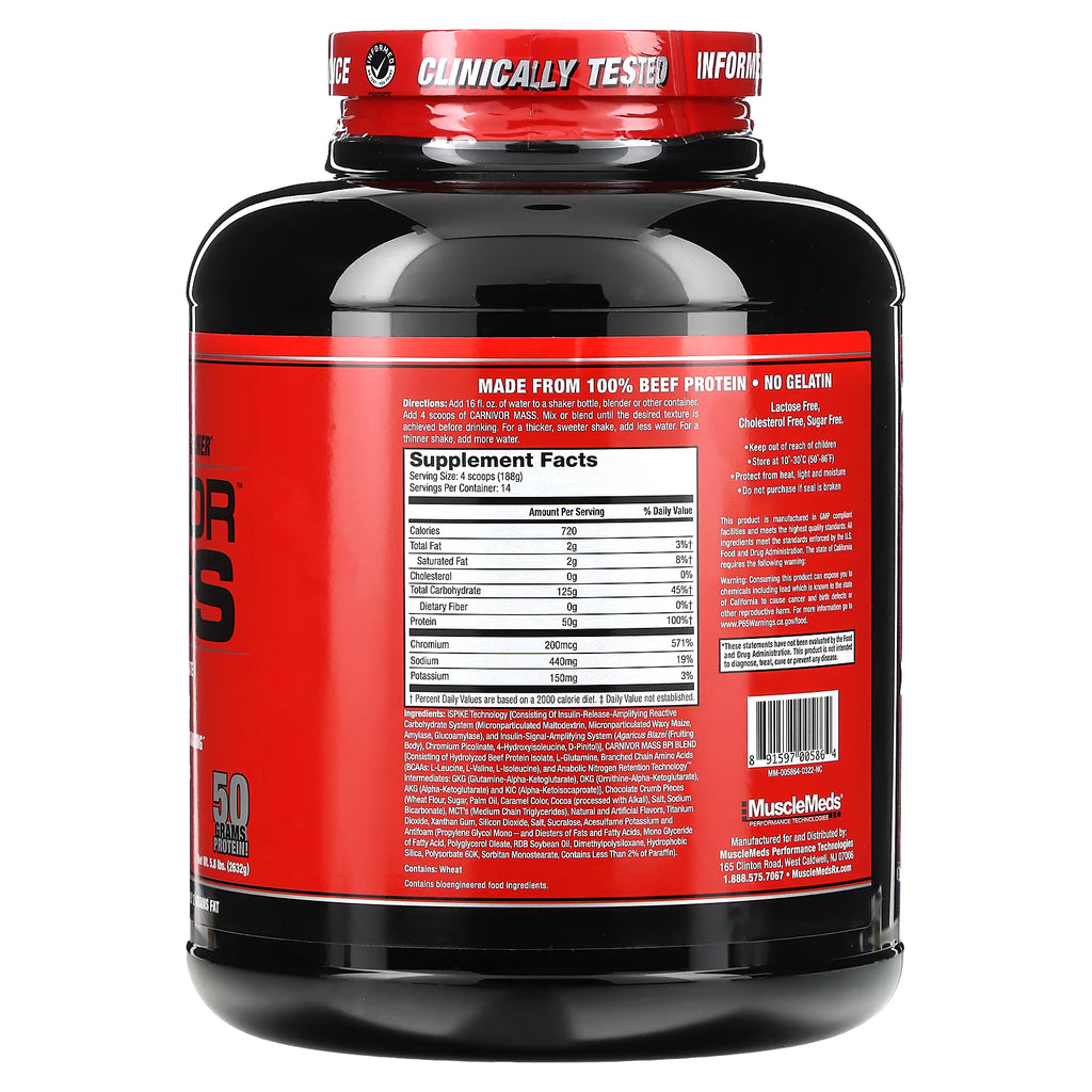 CARNIVOR MASS 5.8LBS - MUSCLEME