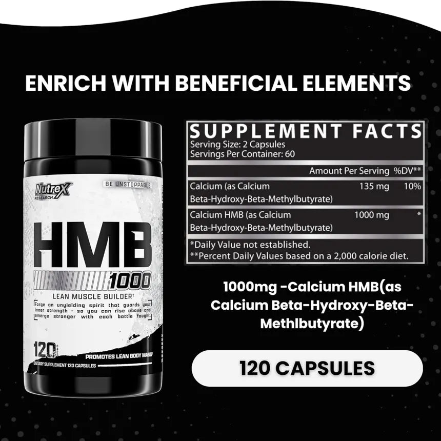 HMB 1000MG 120CAPS-NUTREX