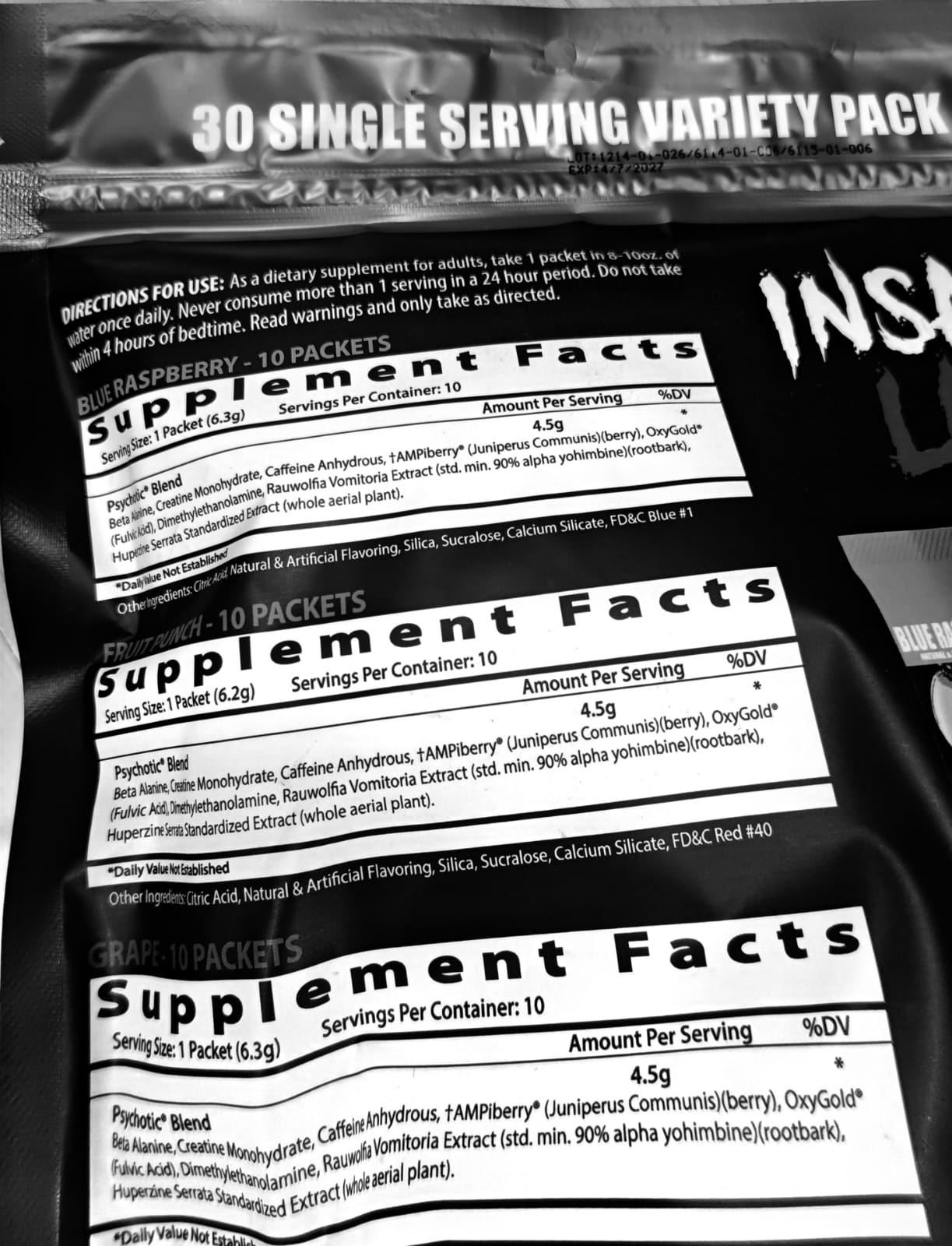 PSYCHOTIC ROJO BAG 30SERV*VARIETY-INSANE