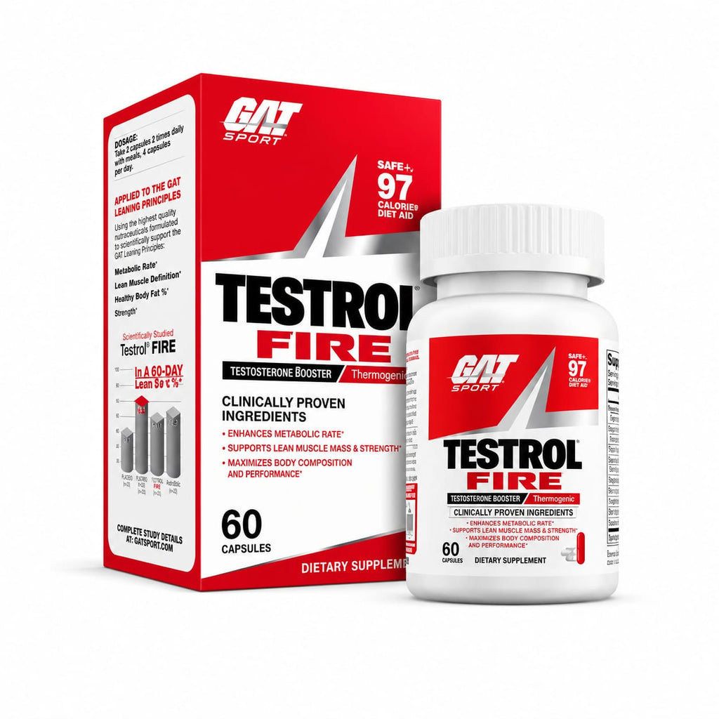 TESTROL FIRE 60CAPS - GAT
