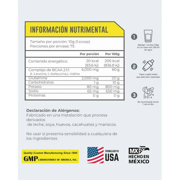 BCAA+GLUTAMINA 75SERV - 43 SUPLEMENT