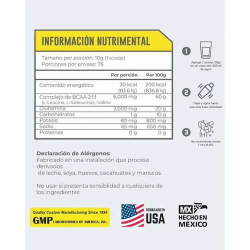 BCAA+GLUTAMINA 75SERV - 43 SUPLEMENT