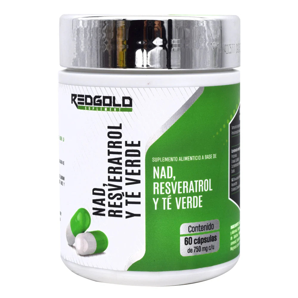 PROMO NAD+RESVERATROL+TE VERDE 60CAPS-RED GOLD NAT