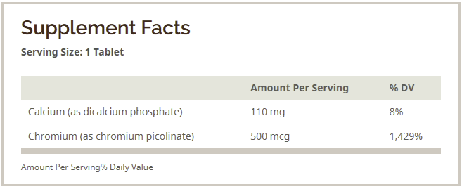 PICOLINATE CHROMIUM 60CAPS-WHP