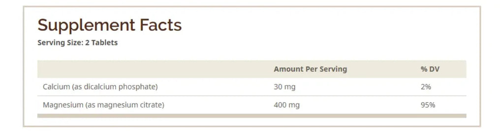 MAGNESIUM CITRATE 40MG 60TABS-WHP