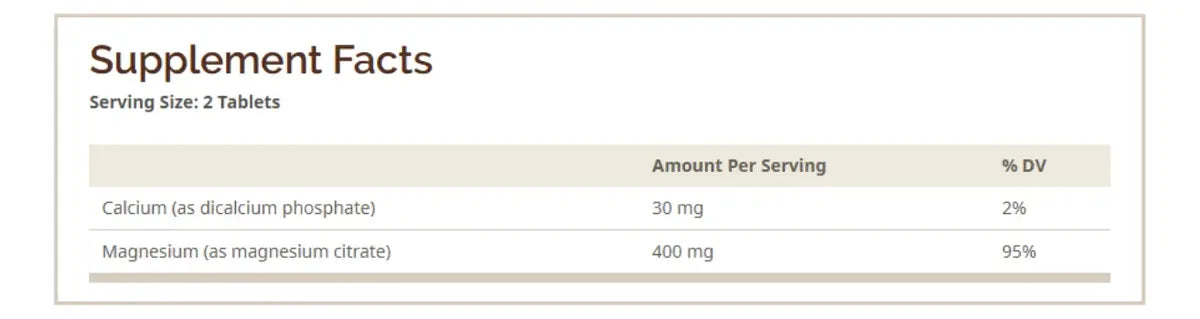 MAGNESIUM CITRATE 40MG 60TABS-WHP