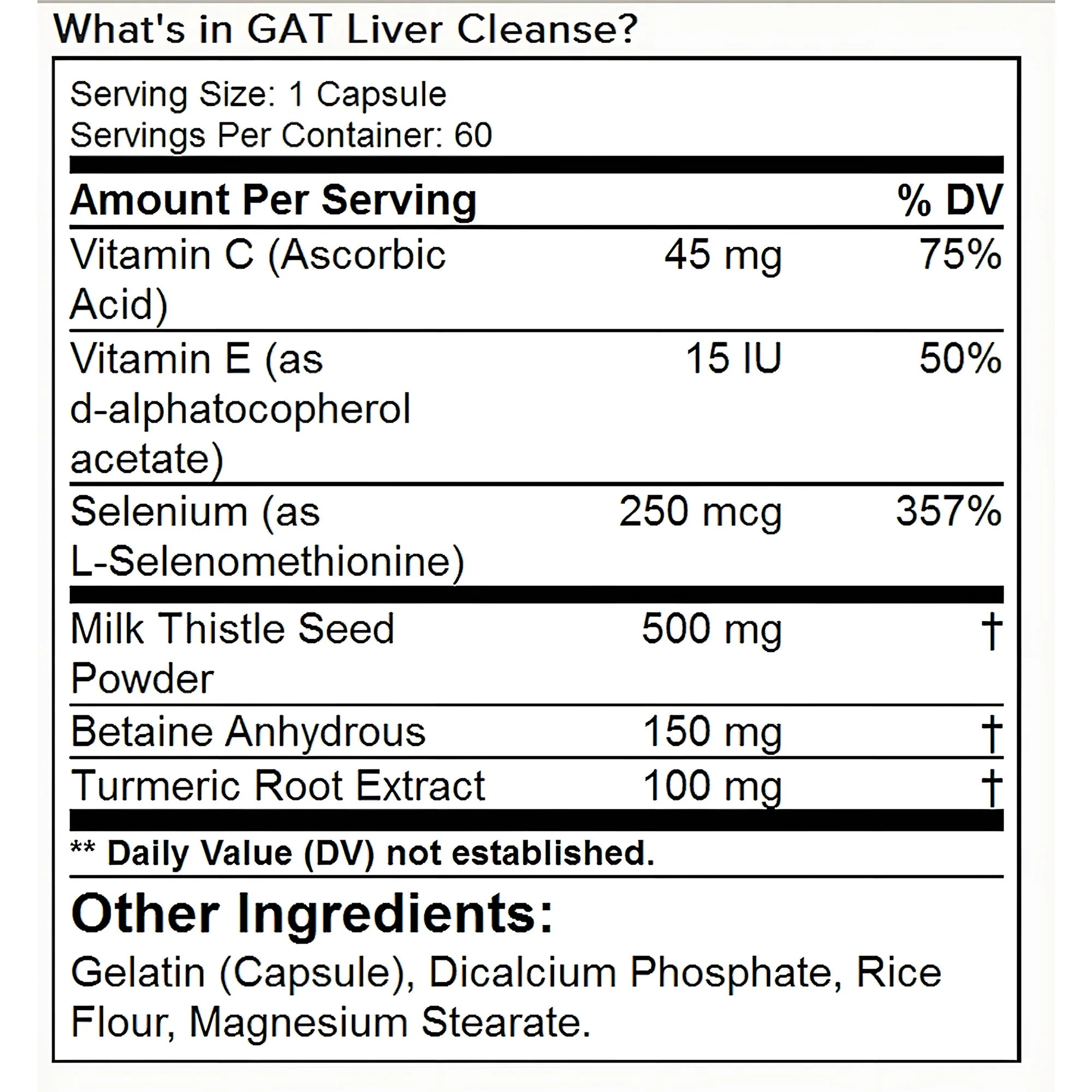 LIVER CLEANSE 60CAPS - GAT