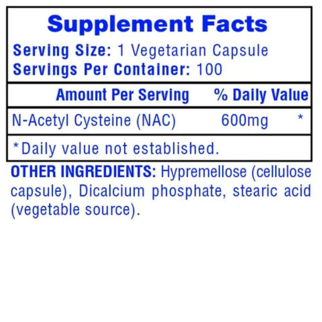 NAC ACETYL CYSTEINE 100CAPS-HI TECH