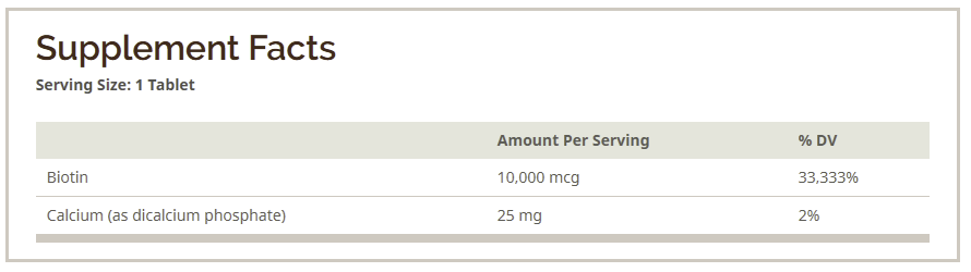 BIOTIN 10000MCG 100CAPS-WHP