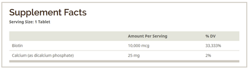 BIOTIN 10000MCG 100CAPS-WHP