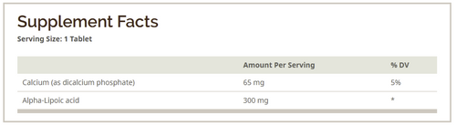 ALPHA LIPOIC 300MCG 60TABS-WHP