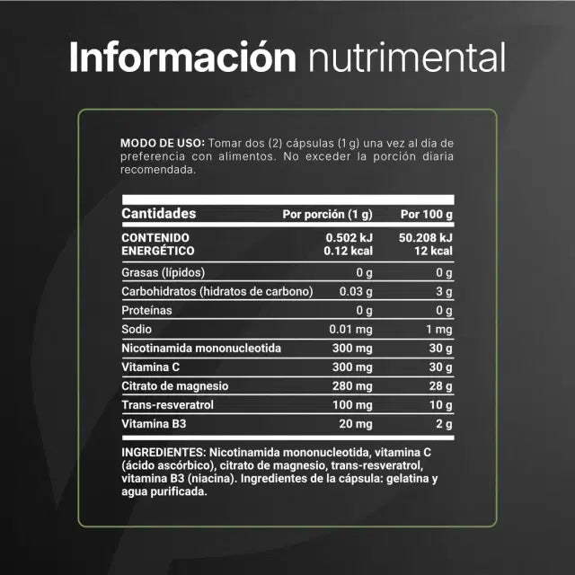 NMN BLEND 180CAPS 500MG RESV+VIT C+MAGN-BLIFE