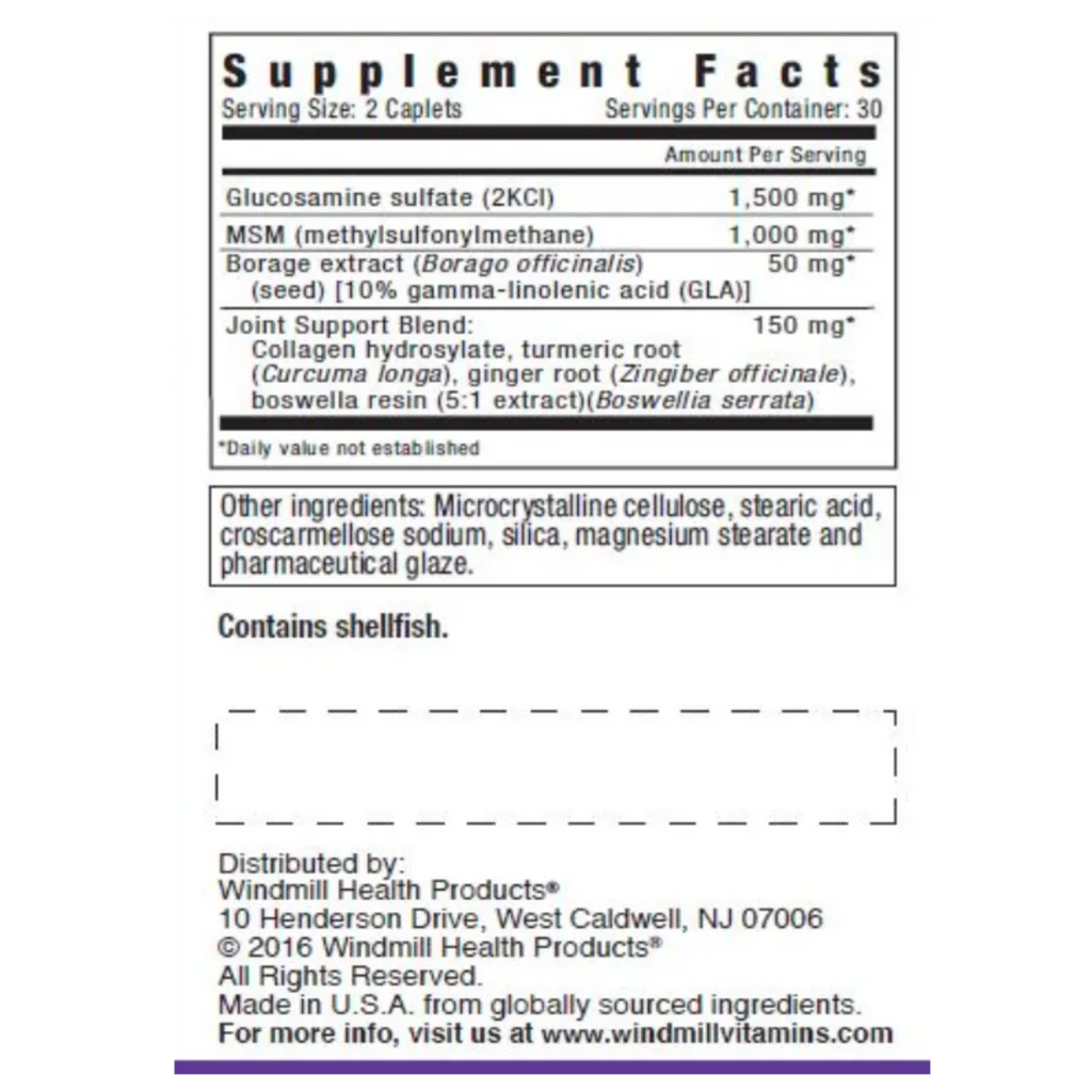 GLUCOSAMINE FLEX & MSM 60CAPS- WHP