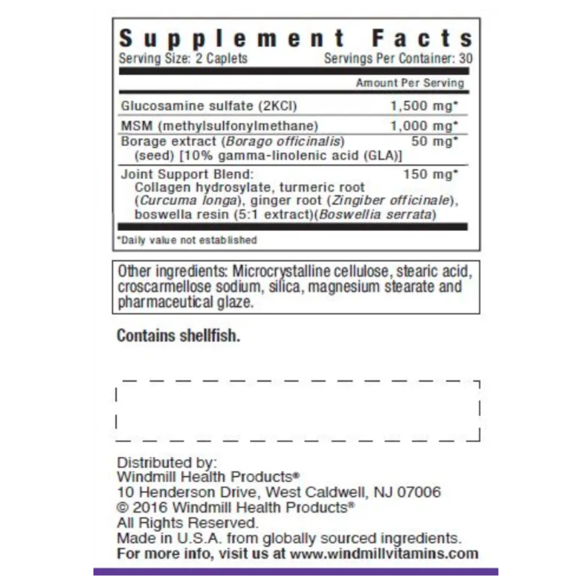 GLUCOSAMINE FLEX & MSM 60CAPS- WHP