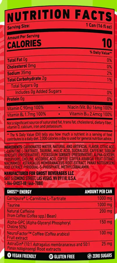 DRINK GHOST ENERGY 16OZ - GHOST
