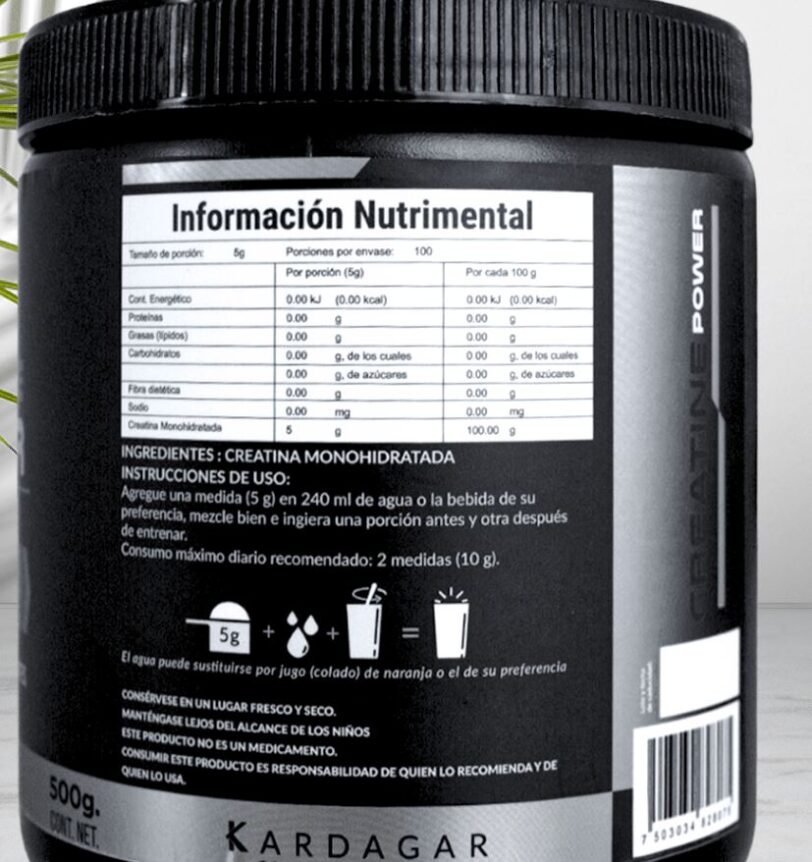 CREATINA POWDER 500 GRM - Imagen 2